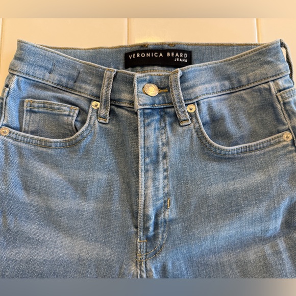 Veronica Beard Beverly Skinny Flare High Rise Jeans Light Blue Wash Size 26 - Picture 1 of 12